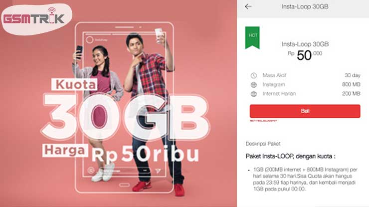 Cara Daftar Paket Insta Loop Lewat MyTelkomsel