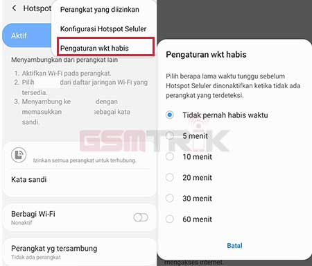 Membatasi Waktu Terhubung Hotspot di HP Samsung