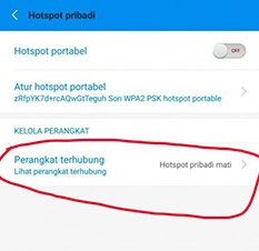 menyembunyikan hotspot