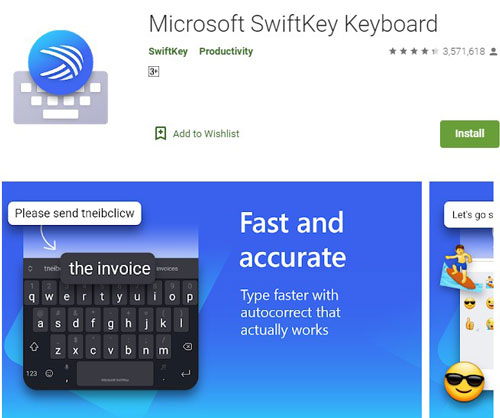 1. Instal Aplikasi Swiftkey