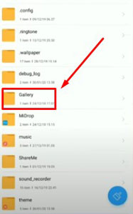 7 Pada menu MIUI pilih folder Galery