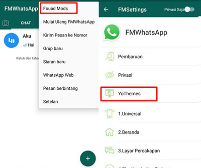 Cara Mengganti Tema Lewat FMWhatsApp