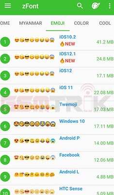 Cara Mengubah Emoji Android via ZFont