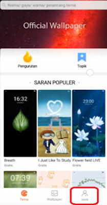 Mengganti Tema Oppo Bawaan