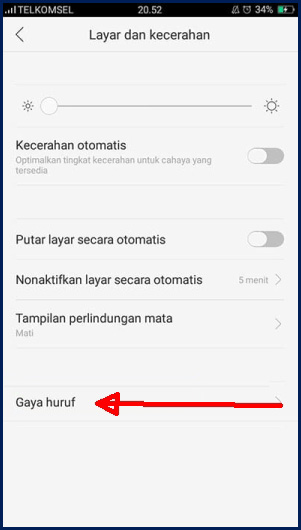 2 Pilih Menu Gaya Font