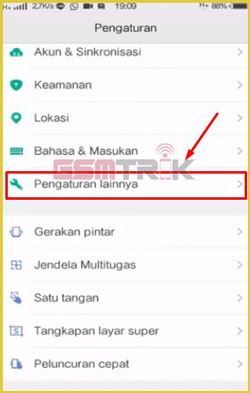 2 Pilih Menu Pengaturan Lainnya