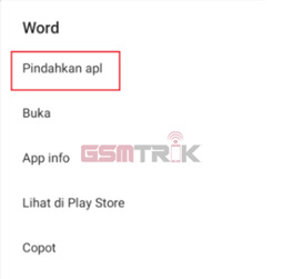 3 Klik Menu Pindahkan Apl