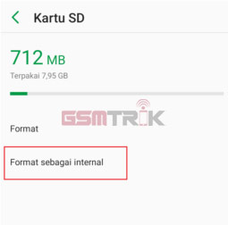 3 Pilih Format Sebagai Internal