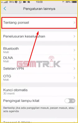 3 Pilih Menu Tentang Ponsel