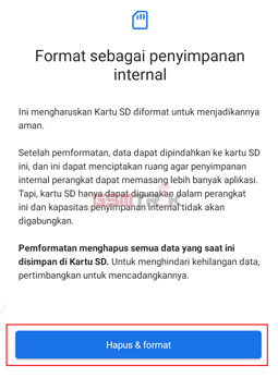 4 PIlih Hapus dan Format