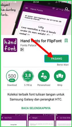 5 Klik Pasang dan Terima