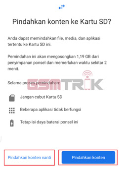 5 Tap Pindahkan Konten Nanti