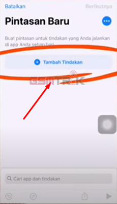 3 PIlih Tambah Tindakan