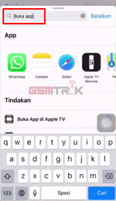 4 Ketik Buka App Dibagian Search Bar