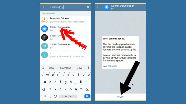 Cari Gabung Bot Stiker Downloader Telegram