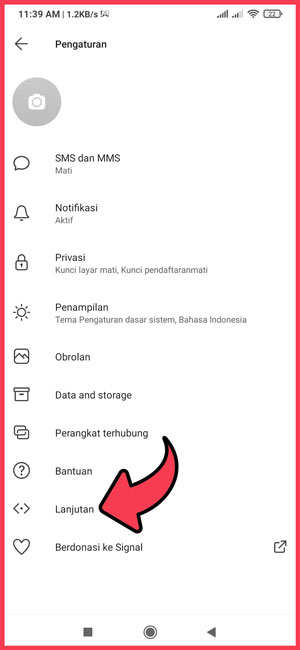 2 Pilih Lanjutan Android