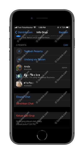 4 Scroll Untuk Melihat Anggota Grup