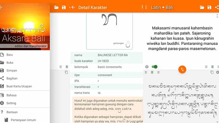 Transliterasi Aksara Bali