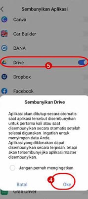 menyembunyikan aplikasi di HP Vivo