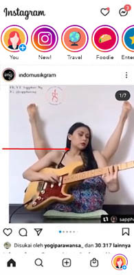 cara menambah musik ke gambar instagram