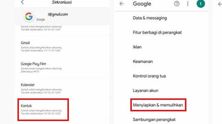 Cara Memindahkan Kontak HP Oppo ke Gmail