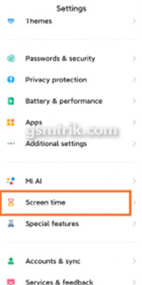 cara melihat screen time xiaomi miui 12