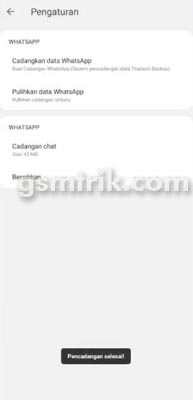 cara mencadangkan whatsapp mod