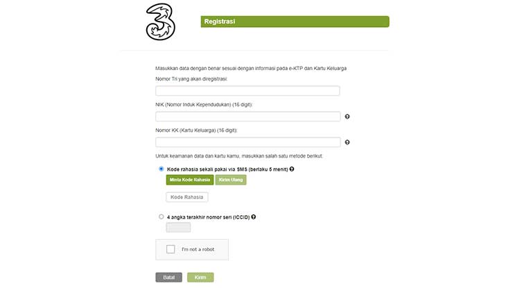 registrasi online