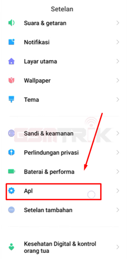 3 Tap Menu Aplikasi