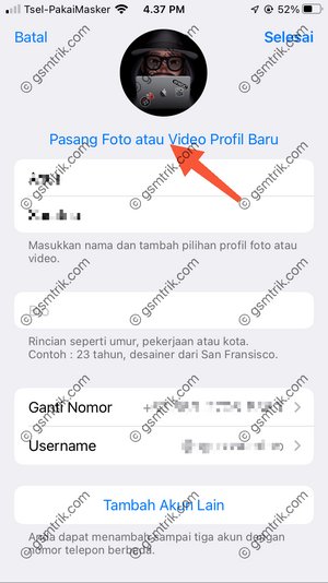 Tap Pasang Foto Video Baru