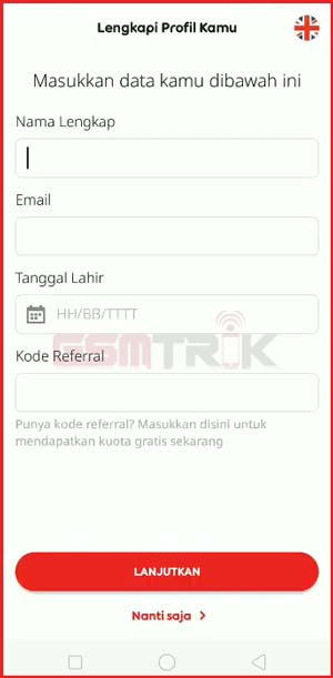 3 Lengkapi Profil Masukkan Kode Referral