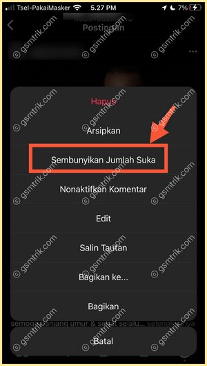 4 Sembunyikan Jumlah Like iOS