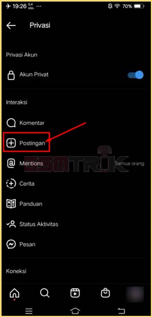 5 Pilih Postingan Android