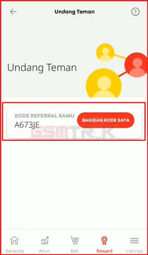 6 Kode Referral Terlihat