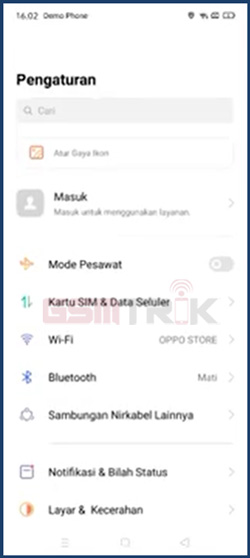 1 Masuk Aplikasi Pengaturan Oppo