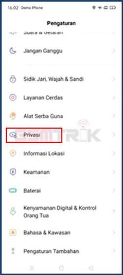 2 Pilih Privasi