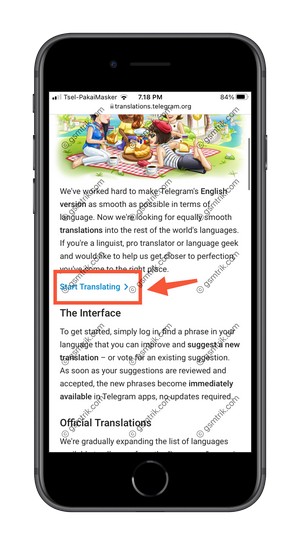 2. Pilih Start Translating