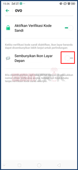 6 Sembunyikan Ikon Layar Depan