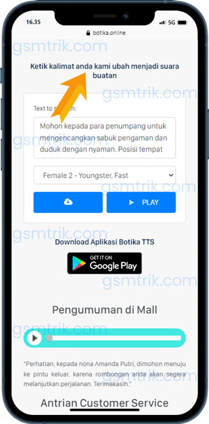 2 Tempatkan Layar Pada Bagian Ketik Kalimat