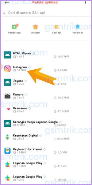 Pilih Instagram Paksa Berhenti