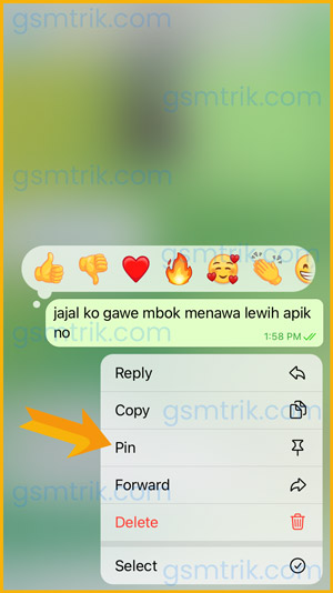 Pilih Sematkan Pribadi