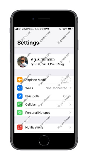 Masuk Pengaturan iOS 12