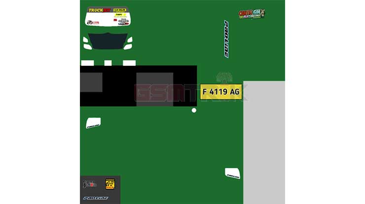 Livery Truck Hino Dump Green Realistic Proline