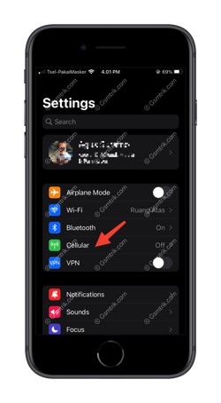 Pilih Menu Cellular