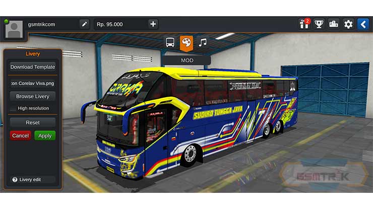 Livery New Stiker SR2 XHD Prime Tronton Corelav Viva