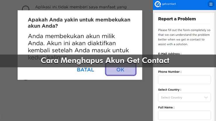 Cara Menghapus Akun Get Contact