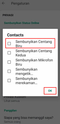 cara menghilangkan centang biru di wa gb