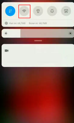 hidupkan wifi