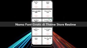 Nama Font Gratis di Theme Store Realme