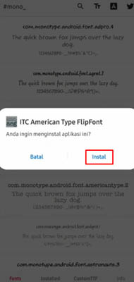 cara download font Samsung berbayar menjadi gratis